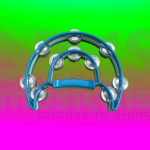 Half moon Blue Colour Tambourine Musical Instrument from NMS Musicals