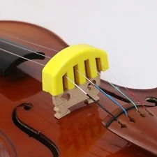 Yellow Mute with Violin Musical Instrument from NMS Musicals