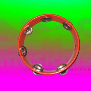 Headless Tambourine 8 Inch Red colour Musical Instrument from NMS Musicals