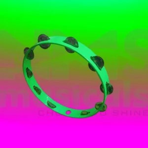 Tambourine 12 inch without head- green colour Musical Instrument from NMS Musicals