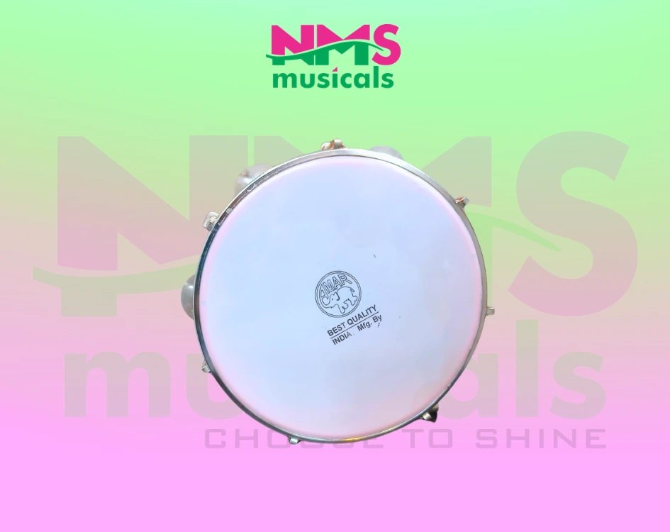 Tambourine 8 Inch With Head – Red Colour Musical Instrument from NMS Musicals