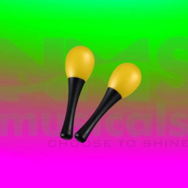 Handle Eggshakers - Yellow Colour Musical Instrument from NMS Musicals
