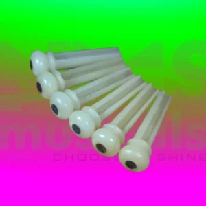 Guitar Bridge button white - 6 pieces Musical Instrument from NMS Musicals