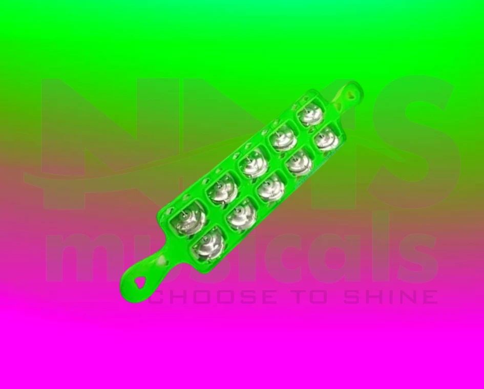 Hand Thaal - 5 Lines Green Colour Musical Instrument from NMS Musicals