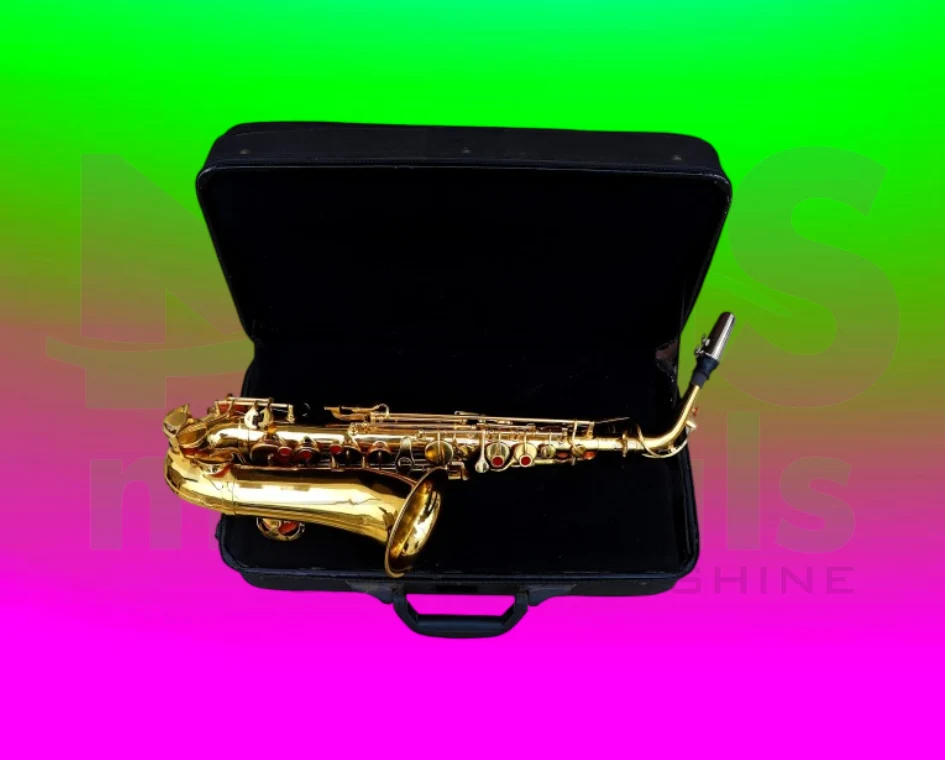 Saxophone with case