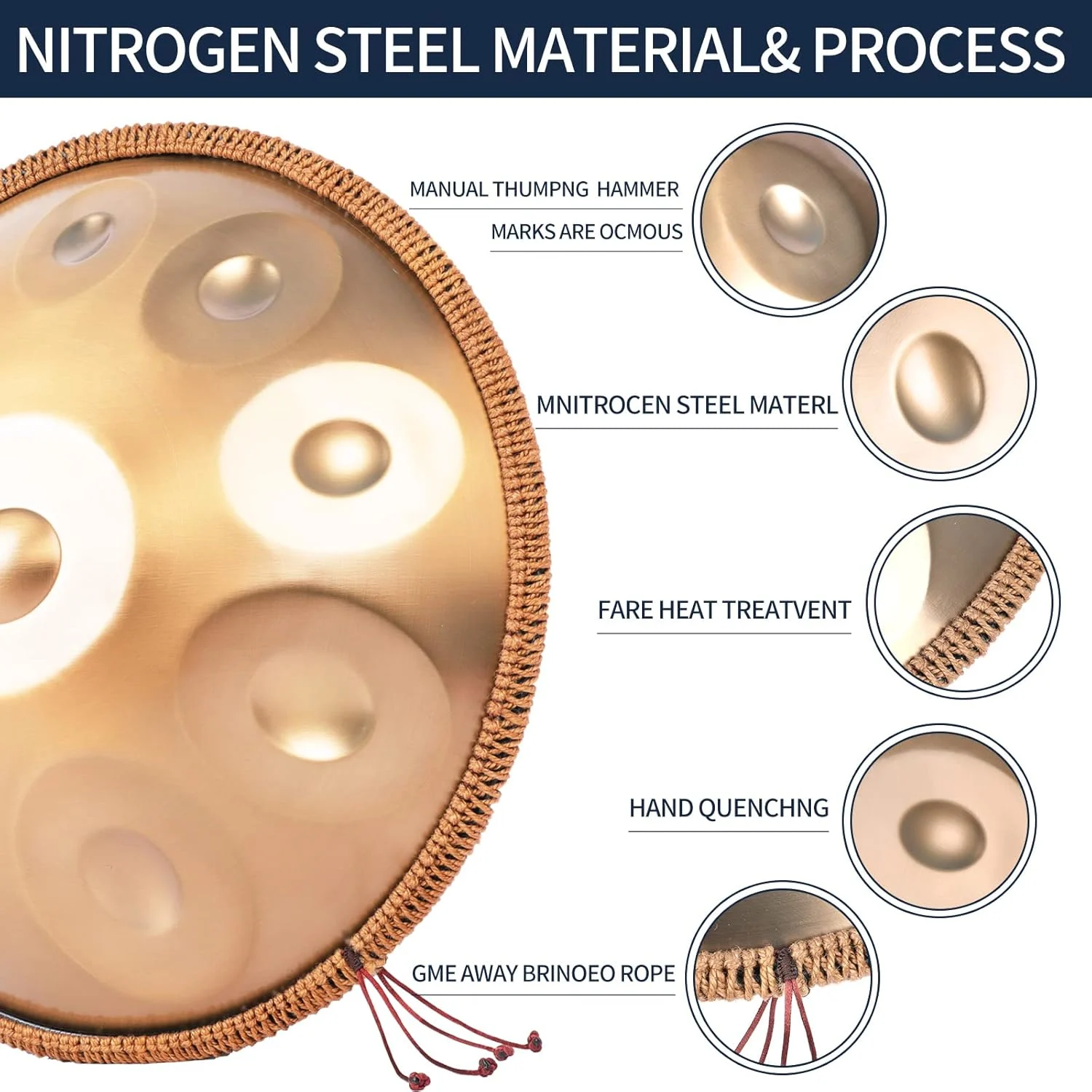 Ostar Handpan Drum 22 Inches Drum Set - Image 4