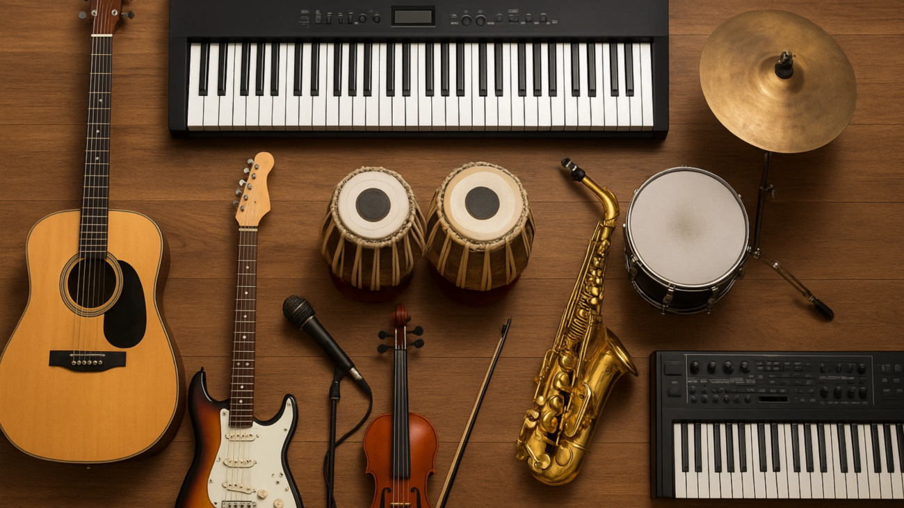 Explore the best instruments for professional musicians in India for stage and studio
