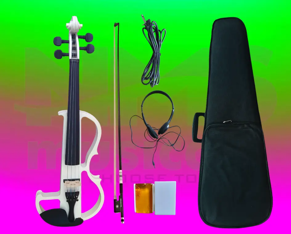 Electric Violin 4/4 – Lightweight White Violin - Image 4