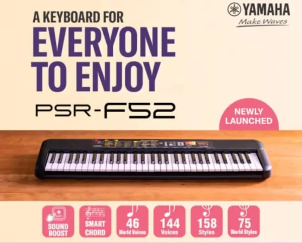 Yamaha PSR-F52 Portable Keyboard with stand and bag - Image 11