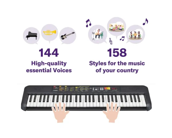 Yamaha PSR-F52 Portable Keyboard with stand and bag - Image 9