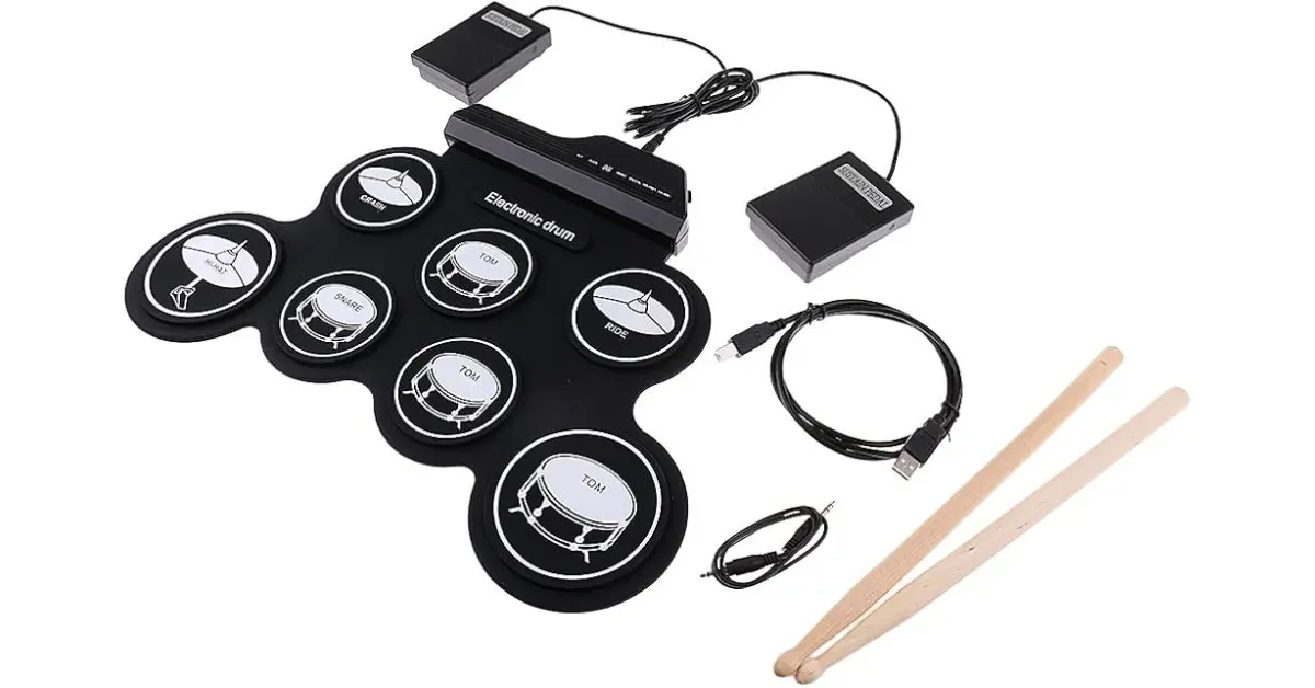 Powerful Top 10 Best Beginner-Friendly Drums for Kids Foldable Roll-Up Drum Kitimage
