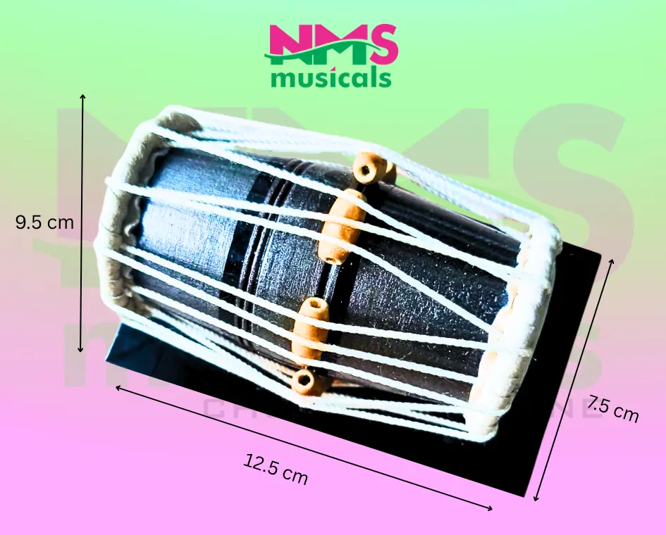 Wooden Miniature Mirdangam Musical Instrument from NMS Musicals