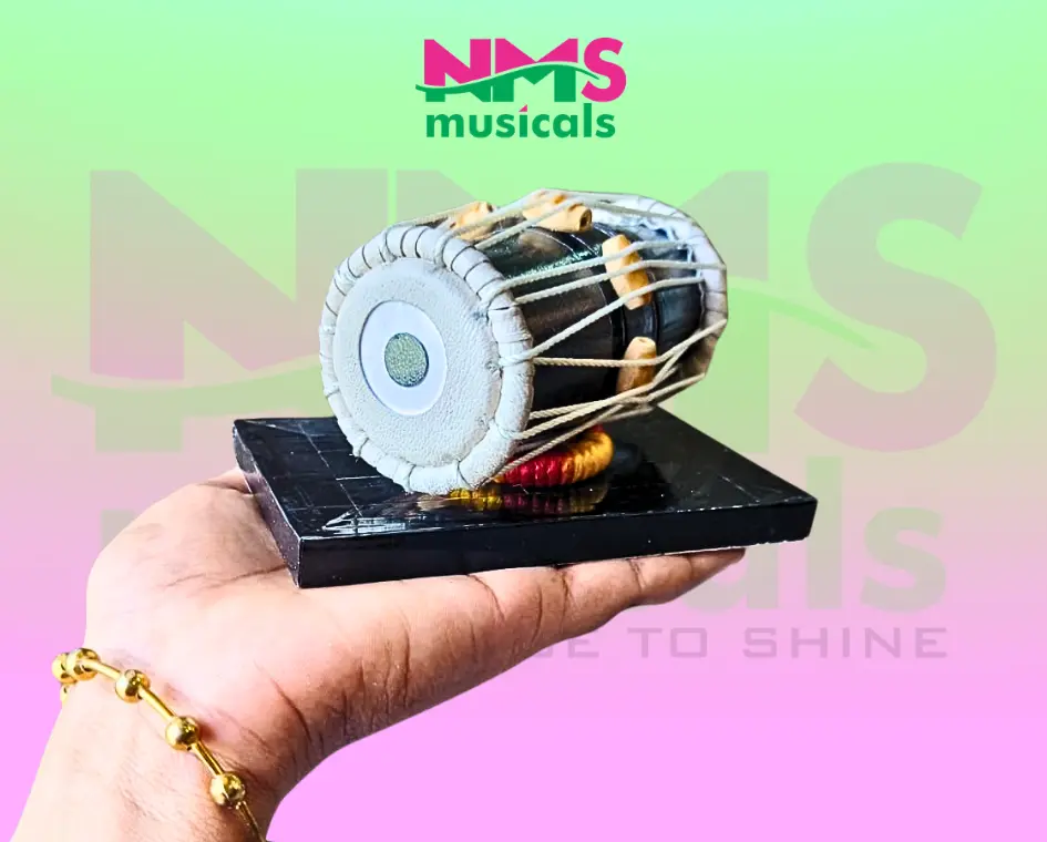 Wooden Miniature Mirdangam Musical Instrument from NMS Musicals