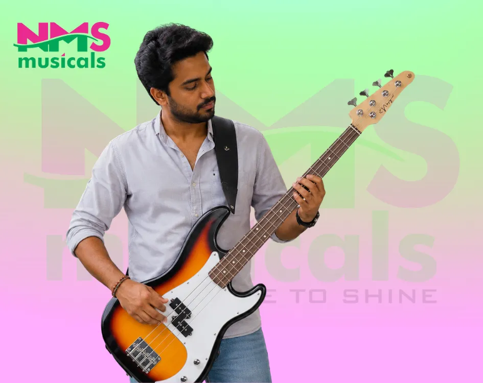 Magna PB20 Sunburst Bass Guitar Musical Instrument from NMS Musicals